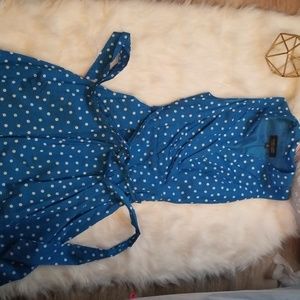 Black label poke adot dress